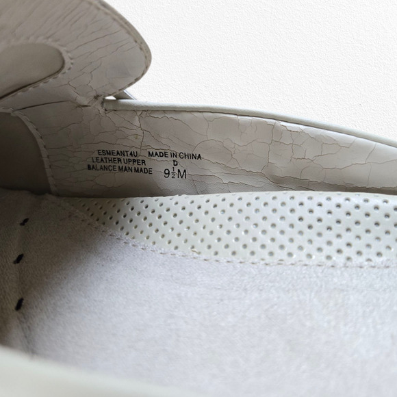 Y2K Easy Spirit Natural Beige Slip On Square Toe Classic Mule Loafer Size 9.5 - Picture 6 of 10